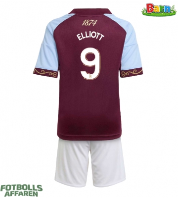 Aston Villa Harvey Elliott #9 Hemmaställ Barn 2025-26 Kortärmad (+ Korta byxor)